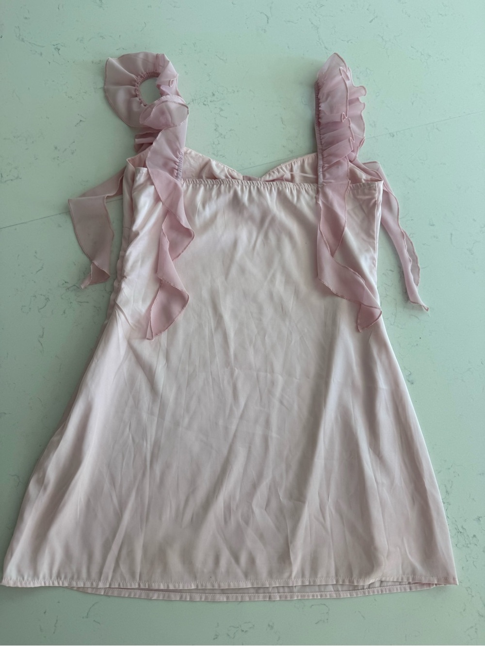 Beginning Boutique Joyce Pink Satin Mini Dress Light Pink dress, size 6 - Picture 6 of 7